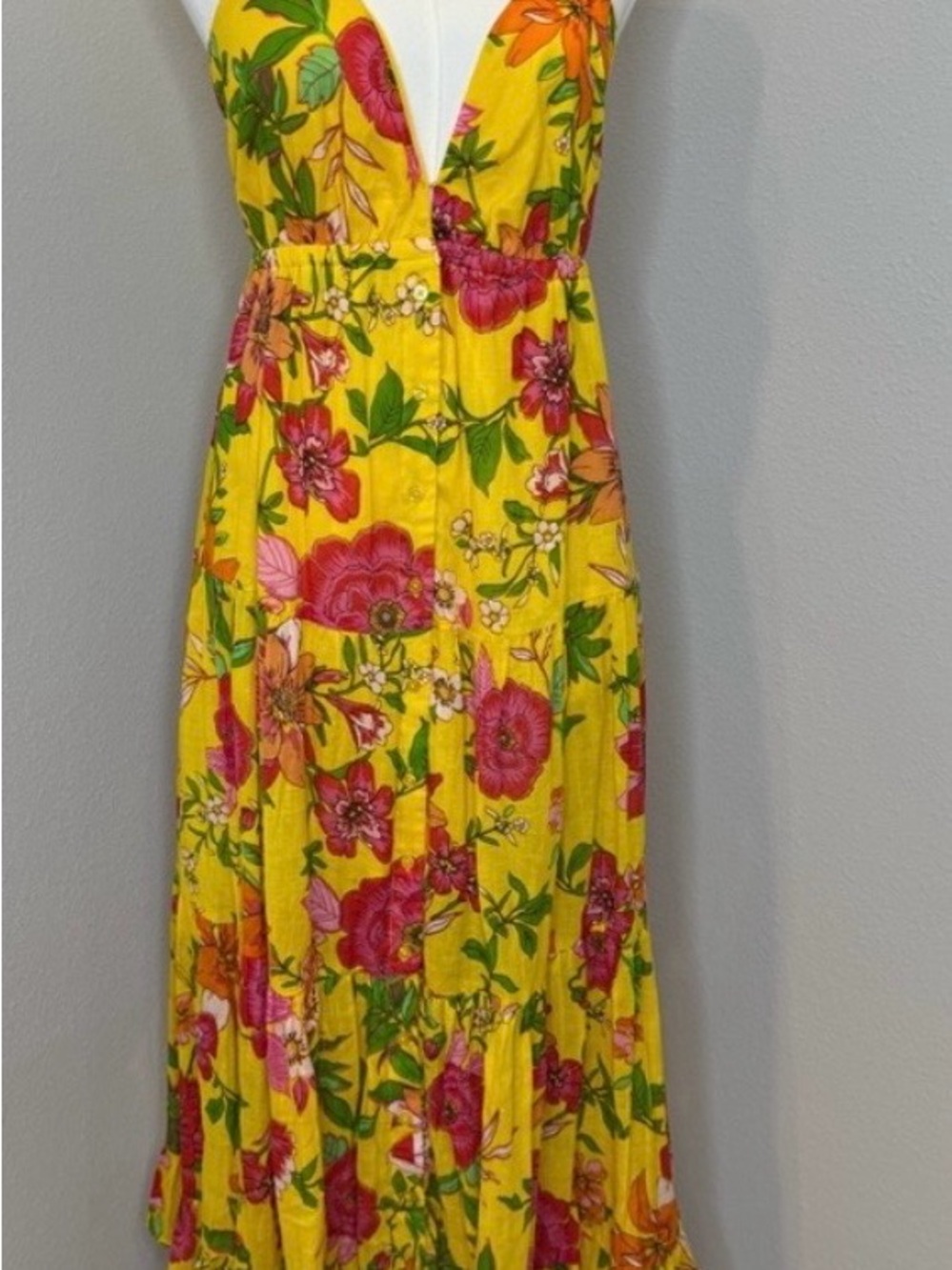 NWT Band of the Free Yellow and Pink Floral Sundress boho festival vibes- MEDIUM - Picture 2 of 13